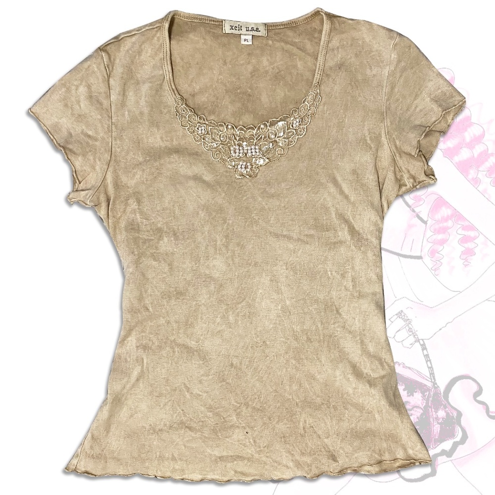 xCIT USA Lace Beaded Blouse
